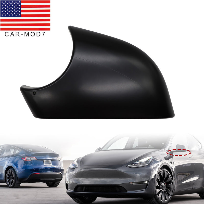 DURAFORCE Left Driver Door Wing Mirror Cover Lower Holder Black for Tesla Model Y