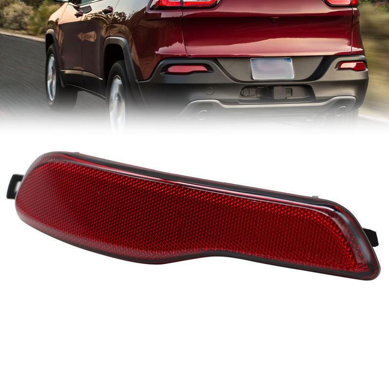 DURAFORCE Left Rear Bumper Light Reflector Lamp Left Side for Jeep Cherokee 2014-2018