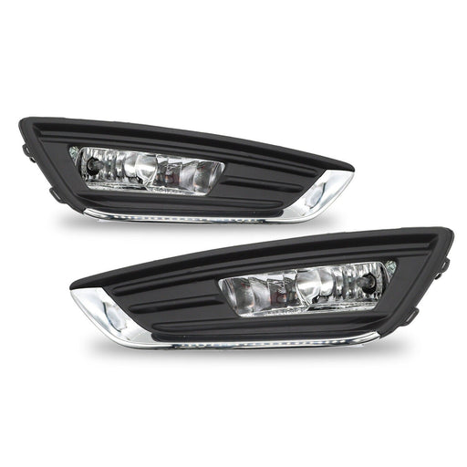 DURAFORCE Left & Right Bumper Fog Lights Driving Lamps for 2015-2018 Ford Focus