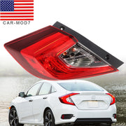 DURAFORCE LH Driver Side Tail Light 2016-21 Honda Civic Outer Rear Lamp Assembly