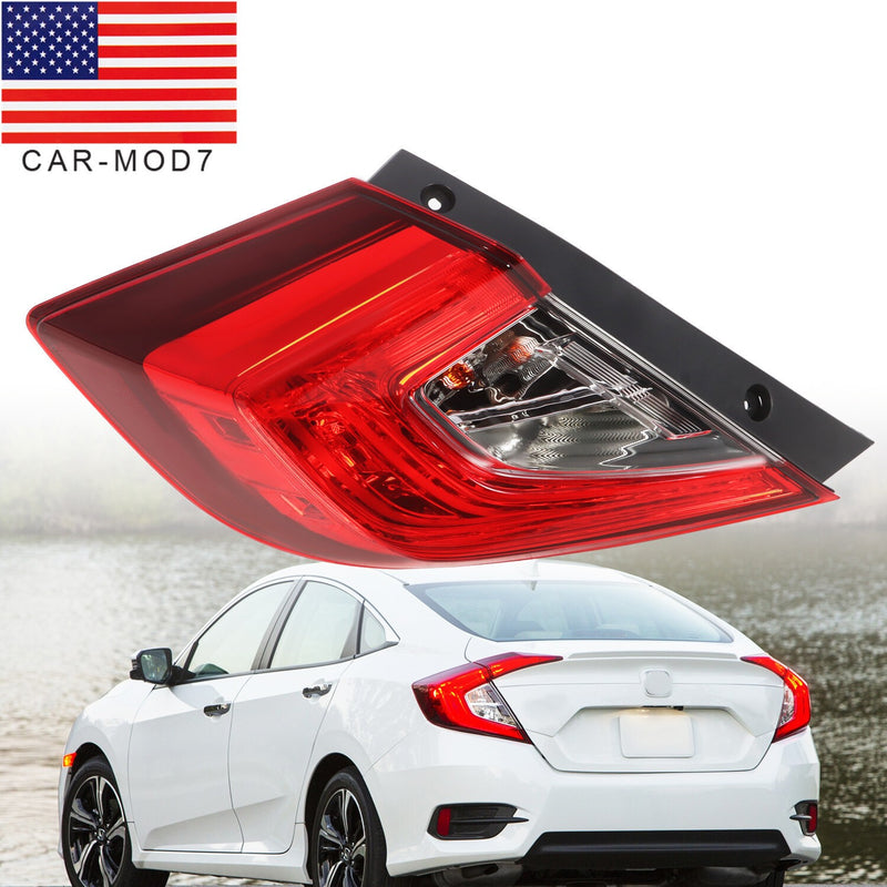 DURAFORCE LH Driver Side Tail Light 2016-21 Honda Civic Outer Rear Lamp Assembly