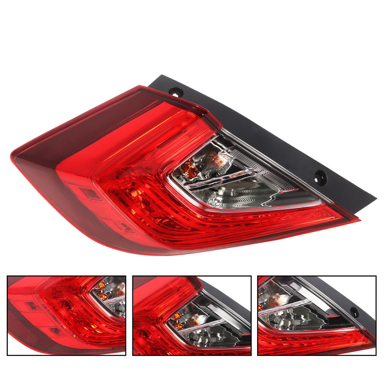 DURAFORCE LH Driver Side Tail Light 2016-21 Honda Civic Outer Rear Lamp Assembly