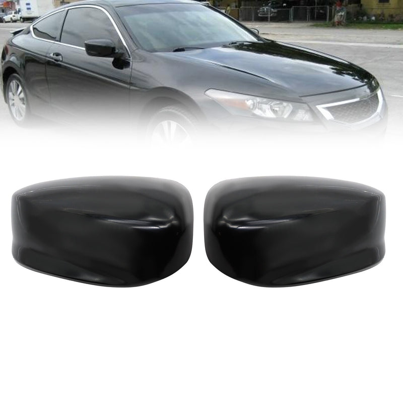 DURAFORCE Gloss Black Left Rearview Mirror Cover Cap for Honda Accord 2008-2013