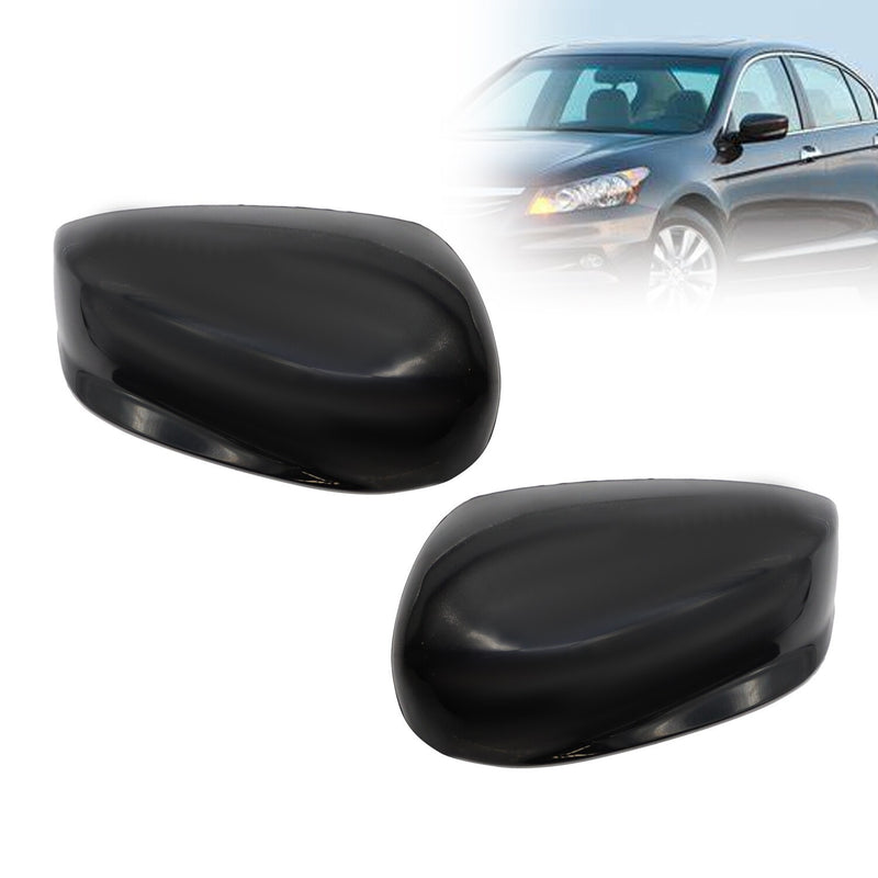 DURAFORCE Gloss Black Left Rearview Mirror Cover Cap for Honda Accord 2008-2013