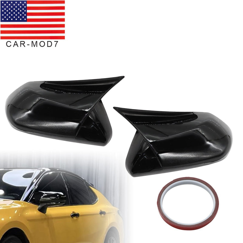 DURAFORCE M Style Gloss Black Side Mirror Cover for Toyota Camry 2018-2023 Replacement