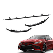 DURAFORCE Matte Black Front Lower Trim Molding Set 3pcs for Toyota Camry SE XSE 2021-23