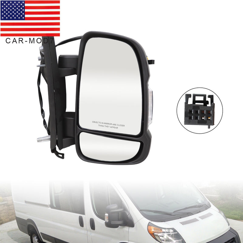 DURAFORCE Passenger Side Mirror Manual Folding for 2014-2021 Ram ProMaster 1500-3500