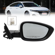 DURAFORCE Right Side White Power Manual Fold Mirror 3Pin for 2018-2020 2022 Honda Accord