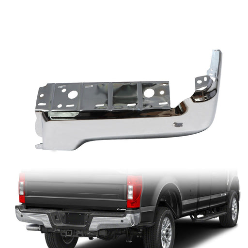 DURAFORCE NEW Chrome Rear Right Bumper Face Bar for 2017-2022 Ford F250 F350 w/Park