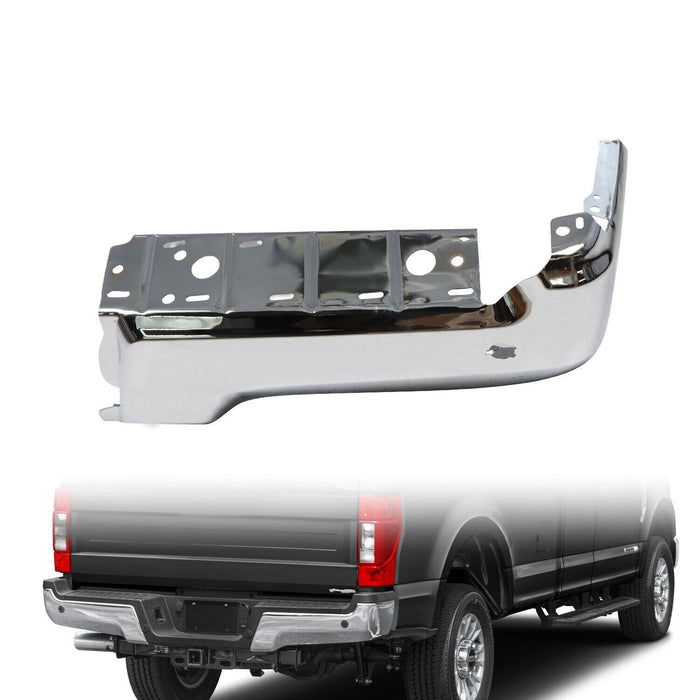 DURAFORCE NEW Chrome Rear Right Bumper Face Bar for 2017-2022 Ford F250 F350 w/Park