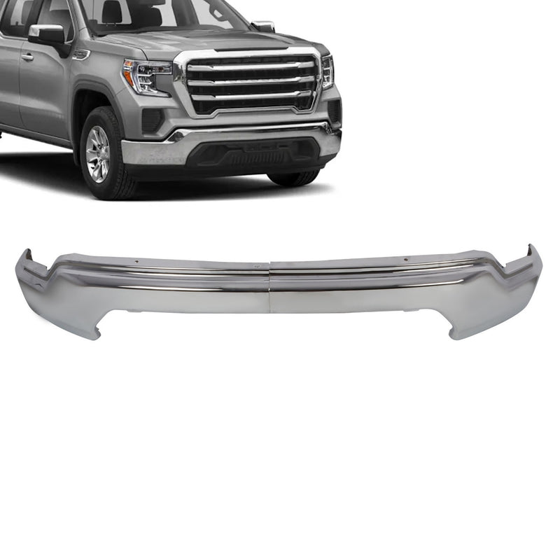 DURAFORCE Chrome Steel Front Bumper Face Bar for 2019-2021 GMC Sierra 1500 Pickup