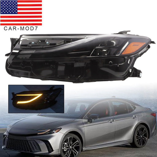 DURAFORCE 2024-25 Toyota Camry XSE XLE Left LED Headlight Assembly Chrome Replacement