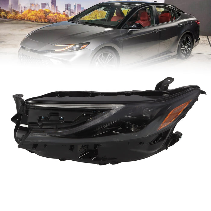 DURAFORCE 2024-25 Toyota Camry XSE XLE Left LED Headlight Assembly Chrome Replacement