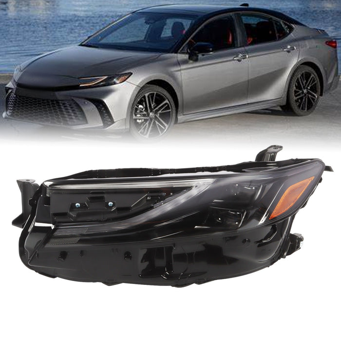 DURAFORCE 2024-25 Toyota Camry XSE XLE Left LED Headlight Assembly Chrome Replacement