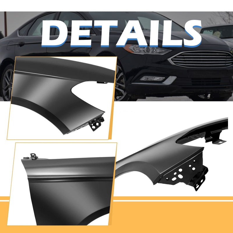 DURAFORCE Front Passenger Right Fender for Ford Fusion 2017-2023 FO1241305C New