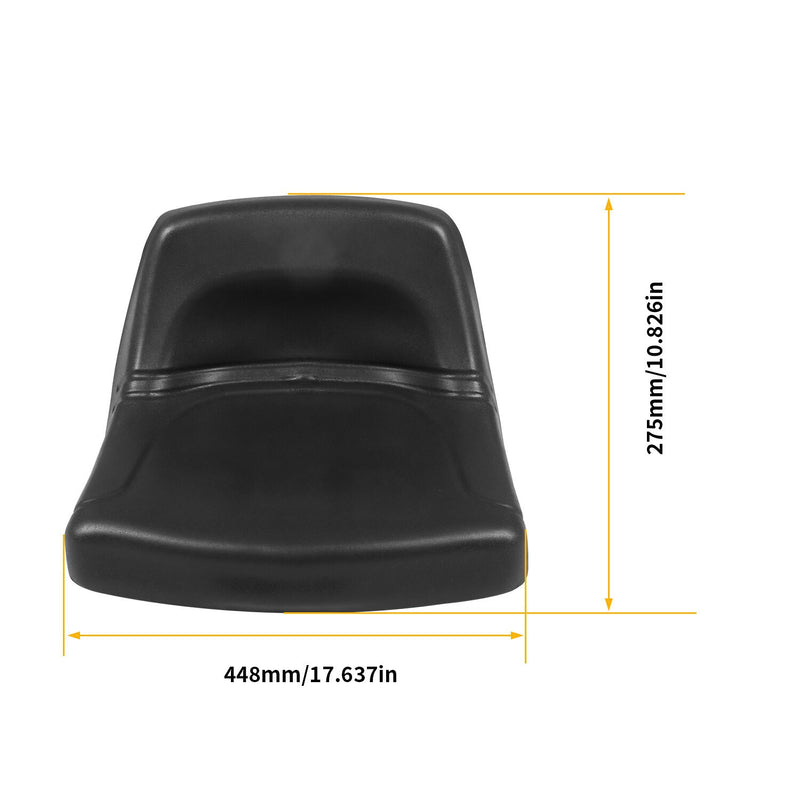 DURAFORCE Waterproof Low Back Lawn Mower Tractor Seat Black Garden Replacement Seat