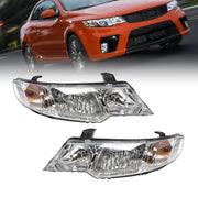 DURAFORCE Pair LED Headlights Clear Lens LH+RH for 2010-2013 Kia Forte Koup