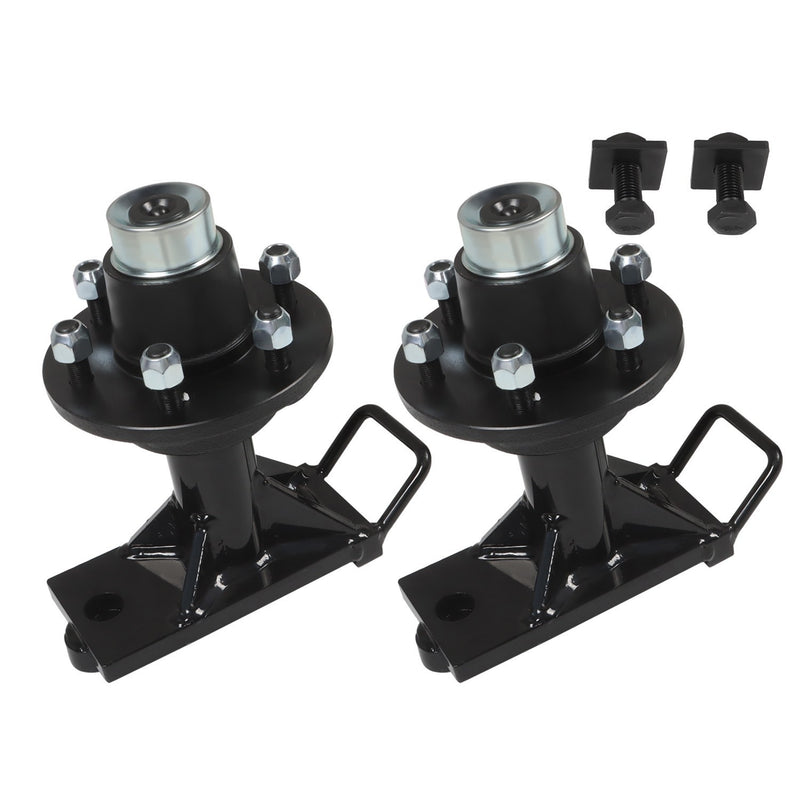 DURAFORCE 2 Pcs Shipping Container Wheels 6x5.5 Lug Bolt-On Spindle Kit Superior Quality
