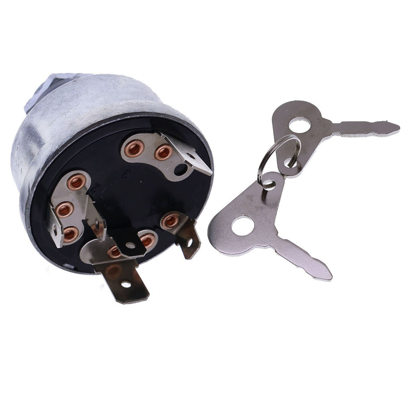 DURAFORCE Ignition Switch W/2 Keys for IH International Tractor 474 485 495 574 584 595