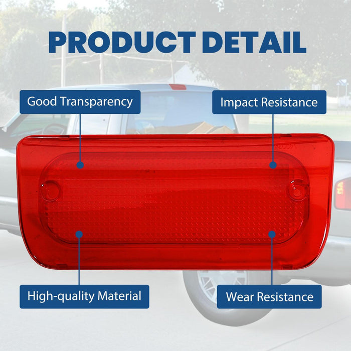 DURAFORCE Red Lens Extended Cab 3rd Brake Light Cover For 1994-04 Chevy S-10 GMC Sonoma