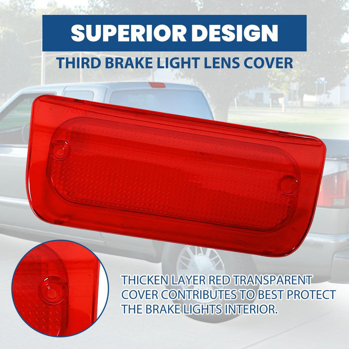 DURAFORCE Red Lens Extended Cab 3rd Brake Light Cover For 1994-04 Chevy S-10 GMC Sonoma