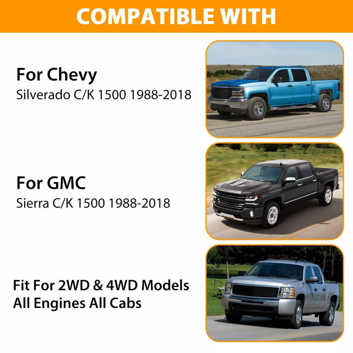 DURAFORCE For Chevy Silverado GMC Sierra 1500 1988-2018 2" Rear Drop Shackles Lowering Kit