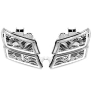 DURAFORCE For 03-07 Chevy Silverado Avalanche Headlights Bumper Lamps Chrome W/LED DRL Set