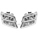 DURAFORCE For 03-07 Chevy Silverado Avalanche Headlights Bumper Lamps Chrome W/LED DRL Set