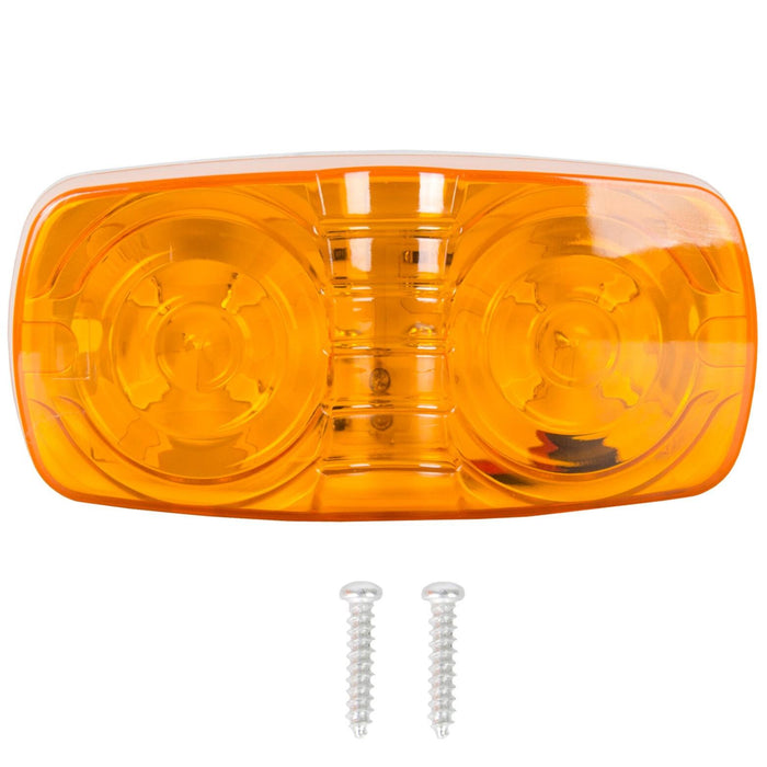 DURAFORCE 20x Amber+Red 4" Clearance Trailer RV Double Bullseye LED Marker Light 10 Diodes