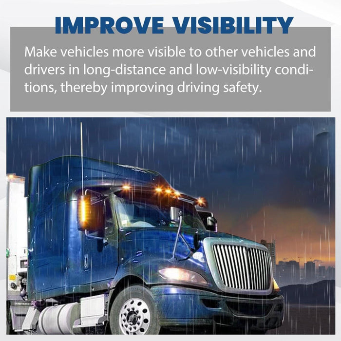 DURAFORCE 20x Amber+Red 4" Clearance Trailer RV Double Bullseye LED Marker Light 10 Diodes