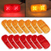 DURAFORCE 14x Trailer Marker Light 4x2 Rectangle Led Lights 10 Diodes Double Bullseye Led