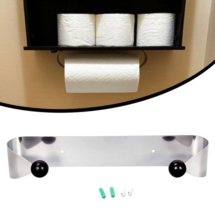 DURAFORCE Paper Towel Holder Under Cabinet Wall Mount Steel Rack Kitchen