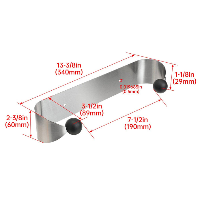 DURAFORCE Paper Towel Holder Under Cabinet Wall Mount Steel Rack Kitchen