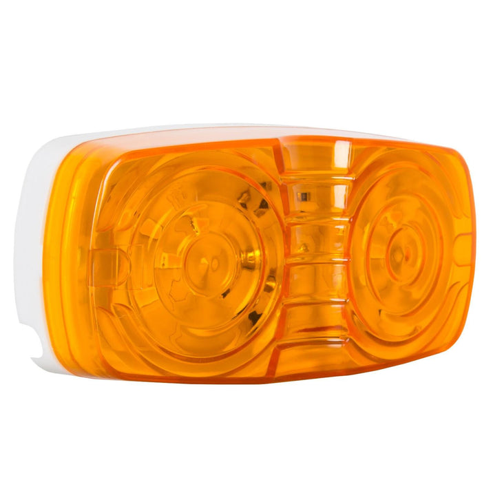 DURAFORCE 4X Amber Trailer Side Marker LED Light Double Bullseye 10 Diodes Clearance Lamp