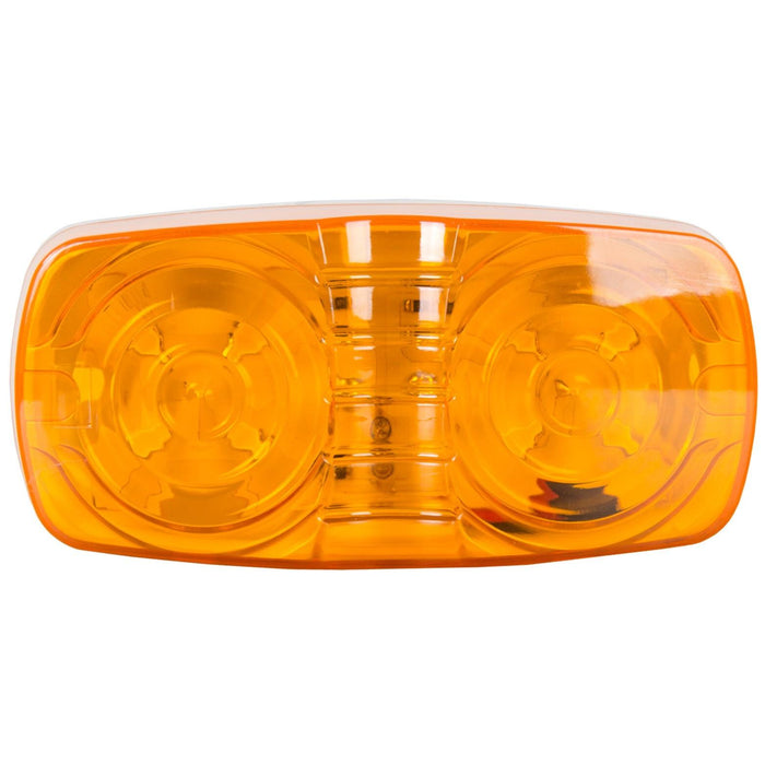 DURAFORCE 4X Amber Trailer Side Marker LED Light Double Bullseye 10 Diodes Clearance Lamp