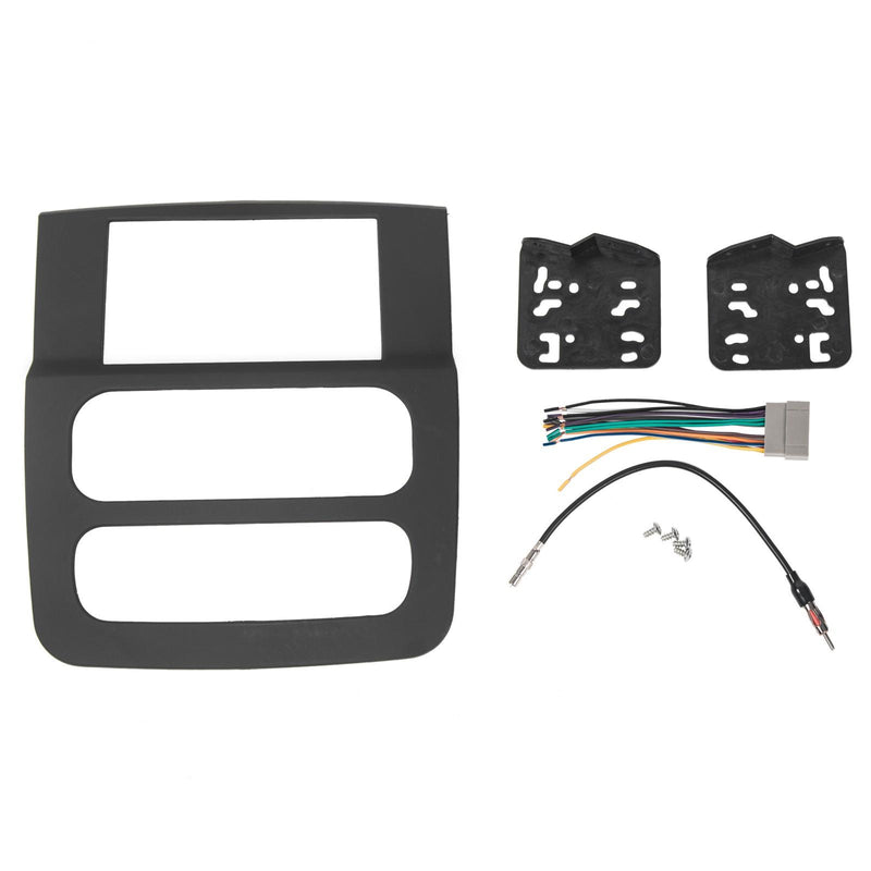 DURAFORCE Double Din Radio Stereo Dash Kit Antenna Adapter For 02-05 2003 Dodge Ram Black