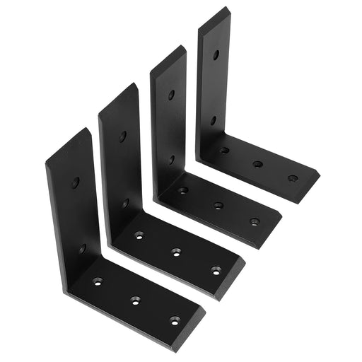 DURAFORCE 4 Heavy Duty Black Steel 6"x8" Countertop Support Brackets! Corbel Lot L Shelf