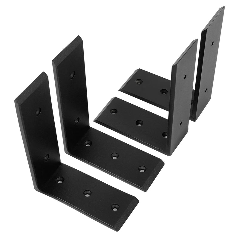 DURAFORCE 4 Heavy Duty Black Steel 6"x8" Countertop Support Brackets! Corbel Lot L Shelf