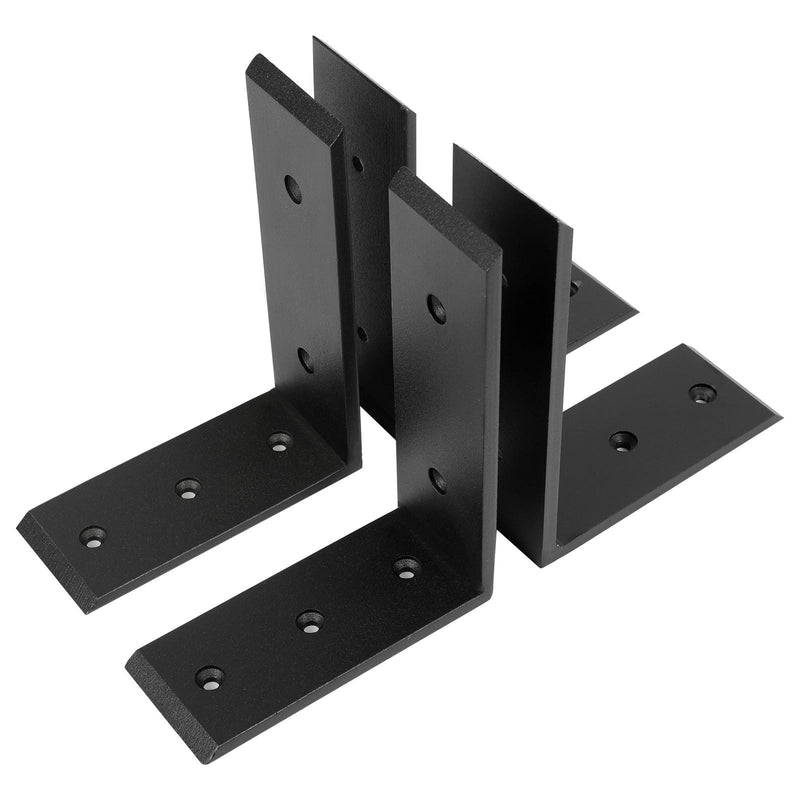 DURAFORCE 4 Heavy Duty Black Steel 6"x8" Countertop Support Brackets! Corbel Lot L Shelf