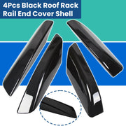 DURAFORCE 4x Black Roof Rails Rack End Cover Shell Cap For Toyota 4Runner N210 2003-2009