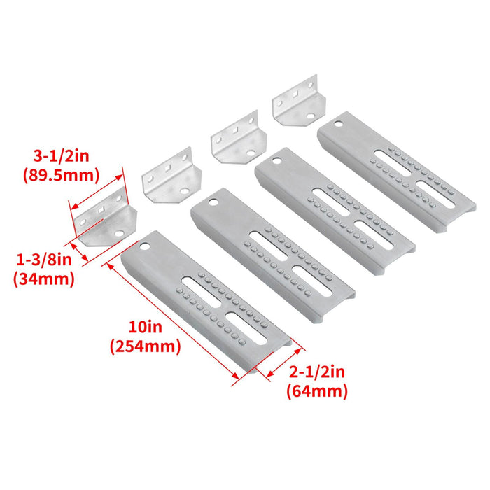 DURAFORCE 4PC 10" Galvanized Swivel and Top Bunk Bolster Bracket For Boat Trailer