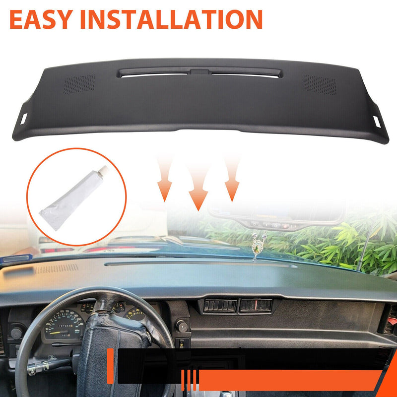 DURAFORCE Fit For Chevrolet Camaro 1984-1992 84-92 Dash Pad Overlay Cover Textured Black
