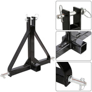 DURAFORCE 3 Point Trailer Hitch Tow Drawbar 2" Adapter Attachment For Category 1 Tractor