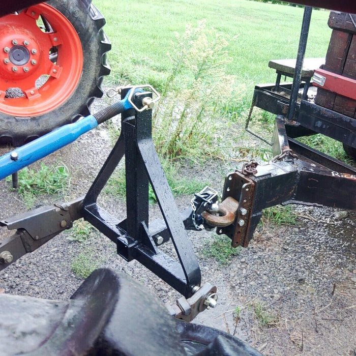 DURAFORCE 3 Point Trailer Hitch Tow Drawbar 2" Adapter Attachment For Category 1 Tractor