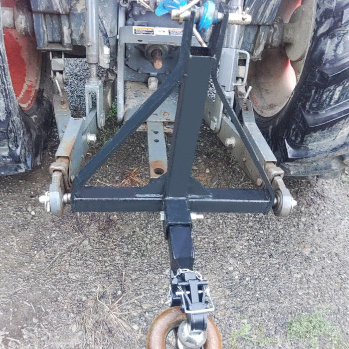 DURAFORCE 3 Point Trailer Hitch Tow Drawbar 2" Adapter Attachment For Category 1 Tractor