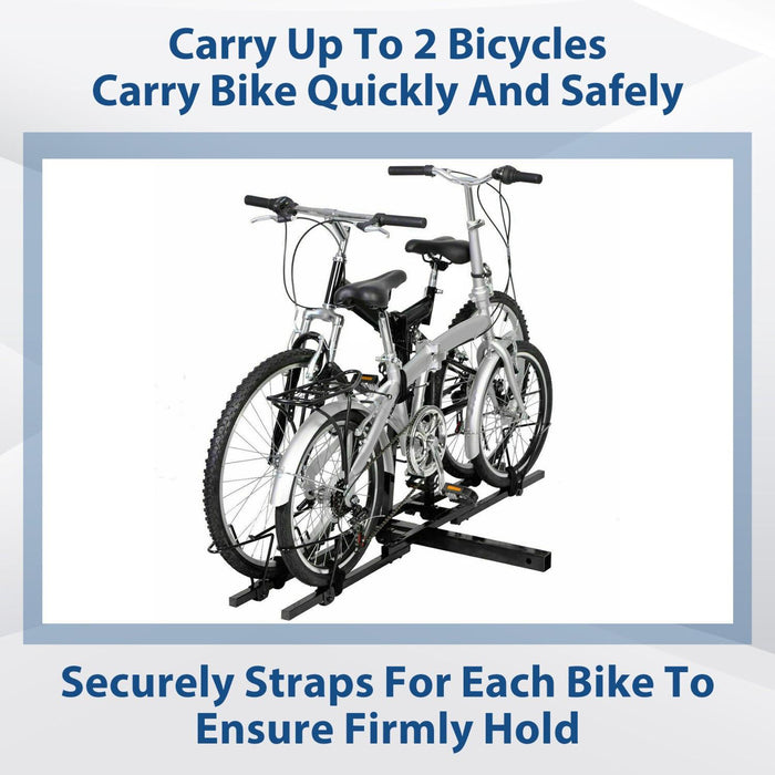 DURAFORCE Heavy Duty Hitch Mount 2-Bike Rack Carrier Platform Car Truck SUV 2'' Receiver