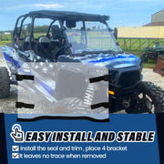 DURAFORCE UTV Full Clear Windshield for 2014-2021 Polaris RZR 900 S RZR 1000 XP 1000 /4