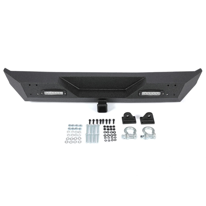 DURAFORCE Rear Bumper W/Led Light D-Rings 2" receiver Fit 87-06 Jeep Wrangler YJ TJ