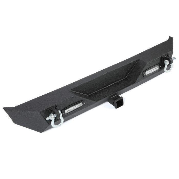 DURAFORCE Rear Bumper W/Led Light D-Rings 2" receiver Fit 87-06 Jeep Wrangler YJ TJ