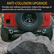 DURAFORCE Rear Bumper W/Led Light D-Rings 2" receiver Fit 87-06 Jeep Wrangler YJ TJ